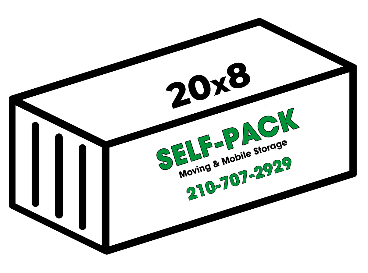 SELF-PACK Moving and Mobile Storage container graphic of 20x8 size